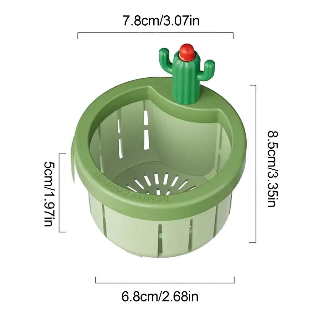 Anti-Clogging Cactus Kitchen Sink Drain Strainer - Food Waste Catcher, Leakage-Proof Sink Drain Basket with Washer, Easy Cleaning