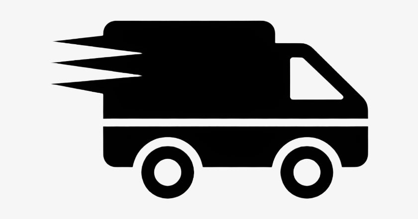 Icon of a delivery truck representing fast shipping services